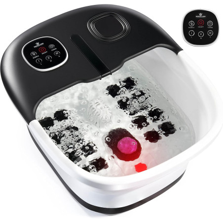 Bain de Pieds Medical King avec Chauffage, Massage et Jets - Bassin de Trempage Relaxant