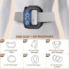 AddWin Compact Fitness Ring R10 - Multifunctional Ab/Arm/Leg Trainer with 6 Intensity Levels & Massager