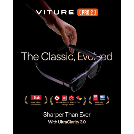VITURE Pro 2 XR/AR Glasses | UltraClarity 3.0, -5.0D Myopia, 120Hz