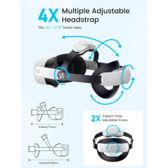Sangle Kawaye VR avec Batterie 10000mAh pour Meta Quest 3/2