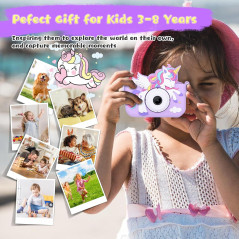 Unicorn Toys Camera for Kids Girls Age 3-8 – Purple Fun Gift