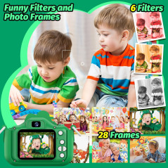 Appareil Photo Dinosaur pour Enfants - Selfie Digital Cadeau