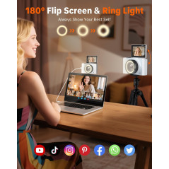 Appareil Photo Numérique 4K W & O avec Écran Tactile Pour Enfants