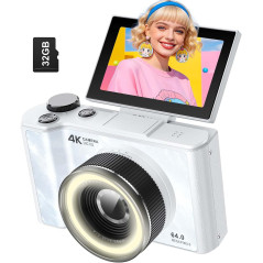 W & O 4K Digital Camera for Kids with Flip Screen – Perfect for Photography