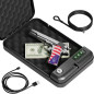 Grimtron Portable Electronic Car Gun Safe with Security Cable for Handgun Storage Grimtron Portable Electronic Car Gun Safe with Security Cable for Handgun Storage