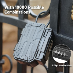 Boîte à clés magnétique avec serrure à combinaison - Forte aimant