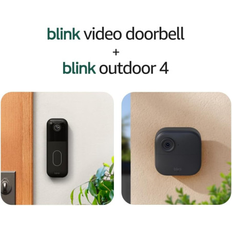Blink Video Doorbell + Outdoor 4 : Caméra HD sans fil + Batterie 2 ans