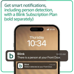 Blink Video Doorbell + Outdoor 4 - Caméras de sécurité sans fil HD, batterie 2 ans, système 1 caméra avec module Sync Core