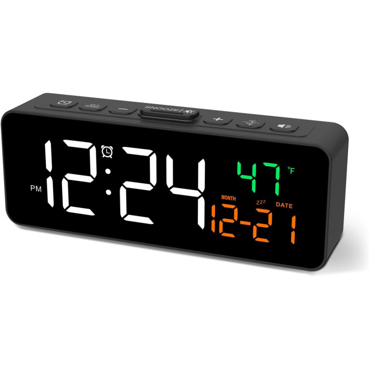 Netzu Horloge Digitale 3-en-1 Compacte et Multifonction pour Salon, Réveil Petit et Pratique Netzu Horloge Digitale 3-en-1 Compacte et Multifonction pour Salon, Réveil Petit et Pratique