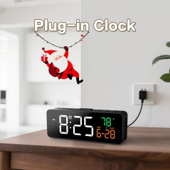 Netzu 3-in-1 Digital Clock – Compact Alarm for Living Room & Bedroom