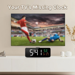 Netzu 3-in-1 Digital Clock – Compact Alarm for Living Room & Bedroom