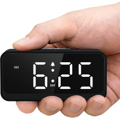 Réveil Compact Sans Fil à Piles – Design Portable