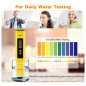 Testeur de pH numérique portable précis ±0,01, pré-calibré, pour eau potable, piscine, aquarium (jaune) Testeur de pH numérique portable précis ±0,01, pré-calibré, pour eau potable, piscine, aquarium (jaune)