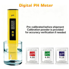 Digital pH Meter Tester Pen, Pre-Calibrated ±0.01 Accuracy, Pocket Size