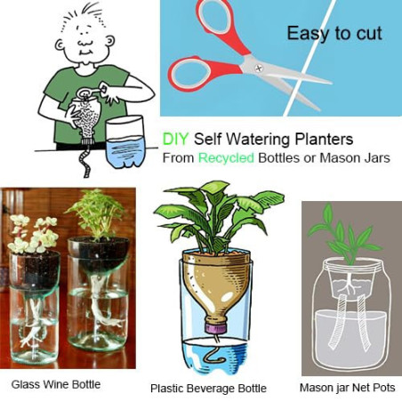 ORIMERC 50ft 1/4 Self Watering Wick Cord for Plants & Tomatoes