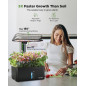 URUQ 8-Pod Hydroponic Growing System with LED Grow Light – Black