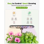 URUQ 8-Pod Hydroponic Growing System with LED Grow Light – Black