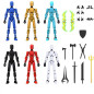 MerryXD 6-Pack T13 3D Action Figures – Multi-Jointed, Movable Dummy Nova Titan Lucky 13 Toys