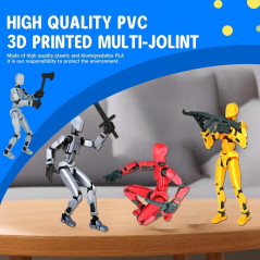 MerryXD 6-Pack T13 3D Action Figures – Multi-Jointed Movable Toys
