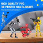 MerryXD 6-Pack T13 3D Action Figures – Multi-Jointed, Movable Dummy Nova Titan Lucky 13 Toys