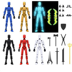 MerryXD 6 Pack T13 Figurines 3D Articulées Lucky 13