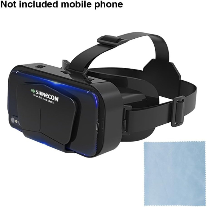 Casque VR 3D Panorama 360°, Anti-Lumière Bleue, Réglable, pour Smartphones 4.5-7 pouces, Films & Jeux Casque VR 3D Panorama 360°, Anti-Lumière Bleue, Réglable, pour Smartphones 4.5-7 pouces, Films & Jeux