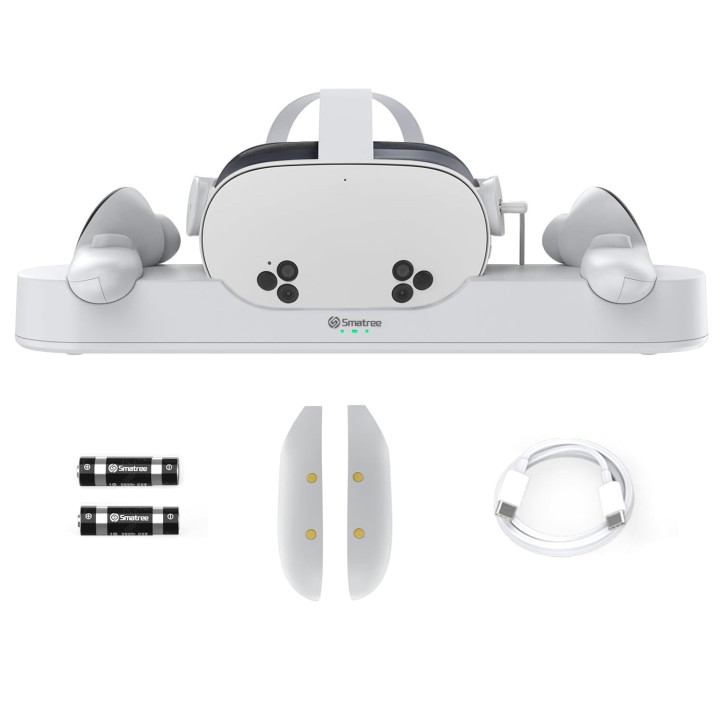 Smatree Station de Charge pour Meta Quest 3S / Quest 3 - Compact et Efficace Smatree Station de Charge pour Meta Quest 3S / Quest 3 - Compact et Efficace