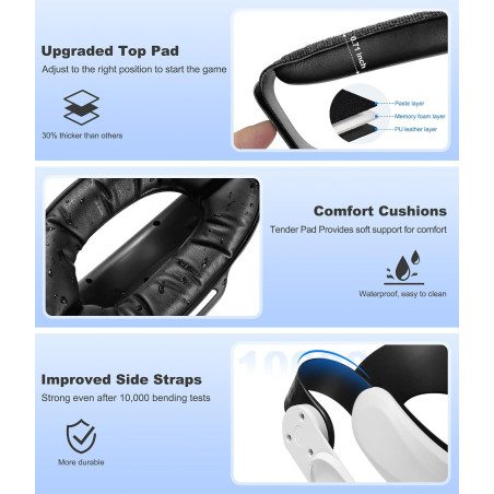 Adjustable Lightweight Head Strap for Meta Quest 3S/3/2 VR - Pressure Relief & Enhanced Comfort