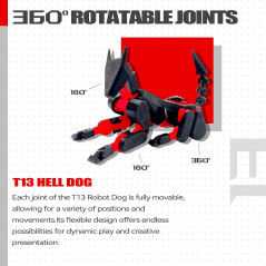 T13 3D Action Figure Set - Movable Dummy Robot Titan 13 (Black/Red)