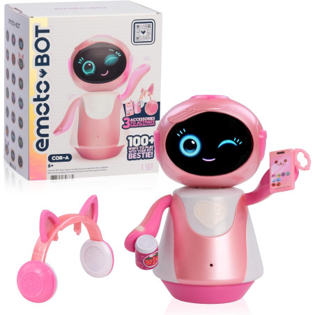 emotoBOT COR-A Robot interactif pour enfants, réponse au toucher et au son, jouet éducatif amusant