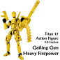 Figurine Gatling Gun Titan 13 articulée, jouet de fidget 3D, décoration de bureau violet bleu Figurine Gatling Gun Titan 13 articulée, jouet de fidget 3D, décoration de bureau violet bleu