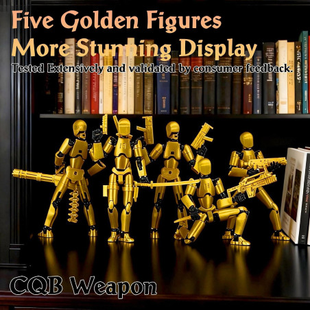 Figurine Gatling Gun Titan 13 articulée, jouet de fidget 3D, décoration de bureau violet bleu