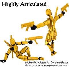 Figurine Gatling Gun Titan 13 - Robot 3D Articulé Violet/Bleu