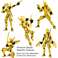 Gatling Gun Titan 13 Action Figure Set - 3D Printed Articulated Toy