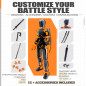 Uodofy T13 Titan 3D Action Figure Set - Multi-Jointed, Upgraded Joints, Black+Orange Robot Toy