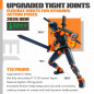 Uodofy T13 Titan 3D Action Figure Set - Multi-Jointed, Upgraded Joints, Black+Orange Robot Toy