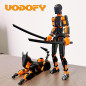 Uodofy T13 Robot Titan 3D Figurines Posables - Ensemble de 3 Jouets Articulés Noir/Orange Uodofy T13 Robot Titan 3D Figurines Posables - Ensemble de 3 Jouets Articulés Noir/Orange