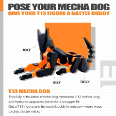 Uodofy T13 Titan 3D Action Figures - Upgraded Movable Robot Toy Set
