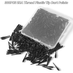2BA Thread Soft Dart Tips - 300 Pack Plastic Replacement Points