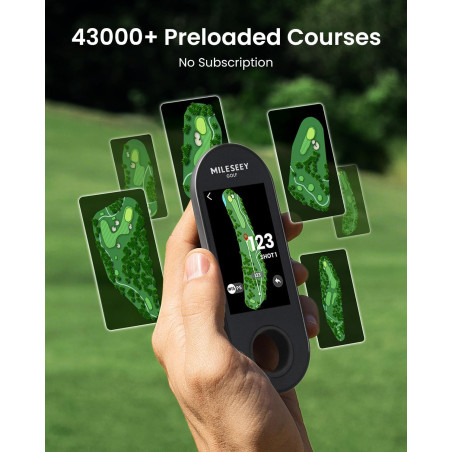 MILESEEY GeneSonic Pro Golf GPS Speaker with 43K+ Courses – No Subscription Needed