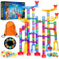 Meland Marble Run 132-Piece Marble Maze Building Toy Set with 102 Translucent Pieces & 30 Glass Marbles for Kids 3+ Meland Marble Run 132-Piece Marble Maze Building Toy Set with 102 Translucent Pieces & 30 Glass Marbles for Kids 3+
