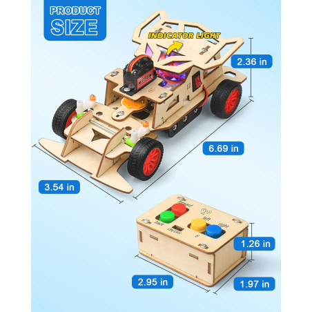 Poraxy STEM Kits for Kids 8-13 – Remote Control Car & 3D Puzzle Toys