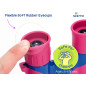 Kids Binoculars for Girls & Boys with Bird Sticker Book, Small Toddler Binoculars in Pink & Blue