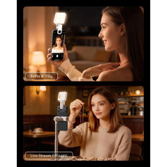 Portable Rechargeable Selfie Ring Light for iPhone & Video Calls