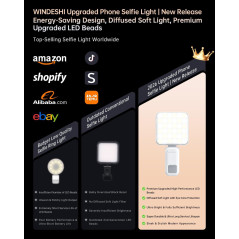 Portable Rechargeable Selfie Ring Light for iPhone & Video Calls