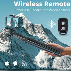 UBeesize 88’’ Flexible Phone Tripod with Remote & Holder for iPhone/Android