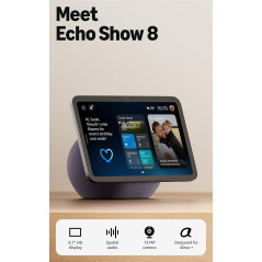 Amazon Echo Show 8 (Dernier Modèle) - Écran HD 8,7 Vibrant, Audio Spatial, Alexa+, Graphite