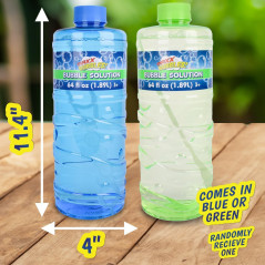 Sunny Days 64oz Non-Toxic Bubble Solution for Kids 3+ Years