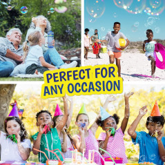 Sunny Days 64oz Non-Toxic Bubble Solution for Kids 3+ Years