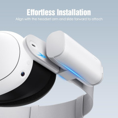 SUPERUS 5000mAh Battery Pack for Meta Quest 3/3S & Oculus Quest 2, PD20W Fast Charging, Extra Playtime